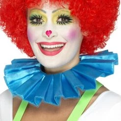 Smiffy's Joke And Novelty Smiffys Clown Neck Ruffle - Blue