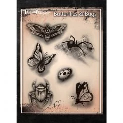 Tattoo Pro Stencils Series 2 - Butterflies & Bugs Air Brush Supplies