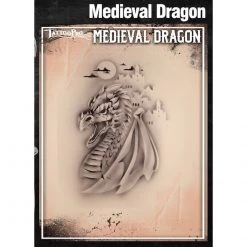 Air Brush Supplies Tattoo Pro Stencils Series 3 - Medieval Dragon