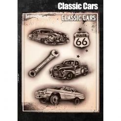 Tattoo Pro Stencils Series 4 - Classic Cars Air Brush Supplies