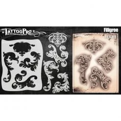 Air Brush Supplies Tattoo Pro Stencils Series 5 - Filigree & Flair