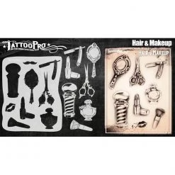 Tattoo Pro Stencils Series 5 - Hair & Makeup Air Brush Supplies