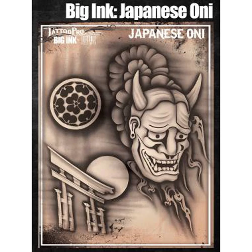 Tattoo Pro Stencils Big Ink - Japanese Oni 2 Tattoo Pro Stencils Big Ink - Japanese Oni