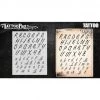 Tattoo Pro Stencils - Tattoo Font Air Brush Supplies
