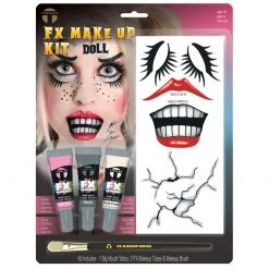 Halloween Makeup Tinsley Transfers Doll Face Big Mouth Kit
