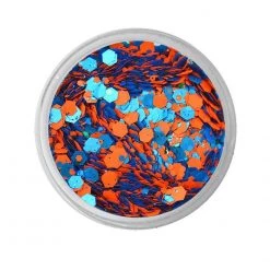 VIVID Glitter Loose Chunky Glitter Mix - Dominance - Orange & Blue Glitter & Glitter Tattoo