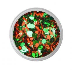 VIVID Glitter Loose Chunky Glitter Mix - Triumphant - Orange & Green