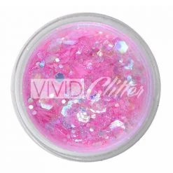 Glitter & Glitter Tattoo VIVID Glitter Loose Chunky Glitter Mix - Princess Pink (30 Gm Jar)