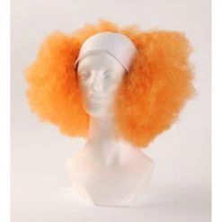 West Bay Bald Curly Clown Wig - Orange Wigs By Color