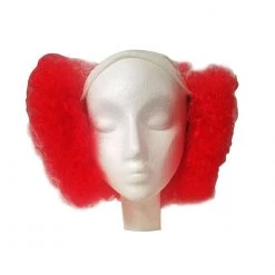 Wigs By Color West Bay Bald Curly Clown Wig - Red