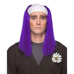 Wigs By Color West Bay Bald Straight Clown Wig - Purple