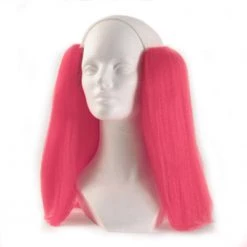 Alicia Bald Straight Clown Wig - Pink Wigs By Color
