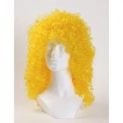 Morris Costumes Disco Curly Clown Wig - Yellow Wigs By Color