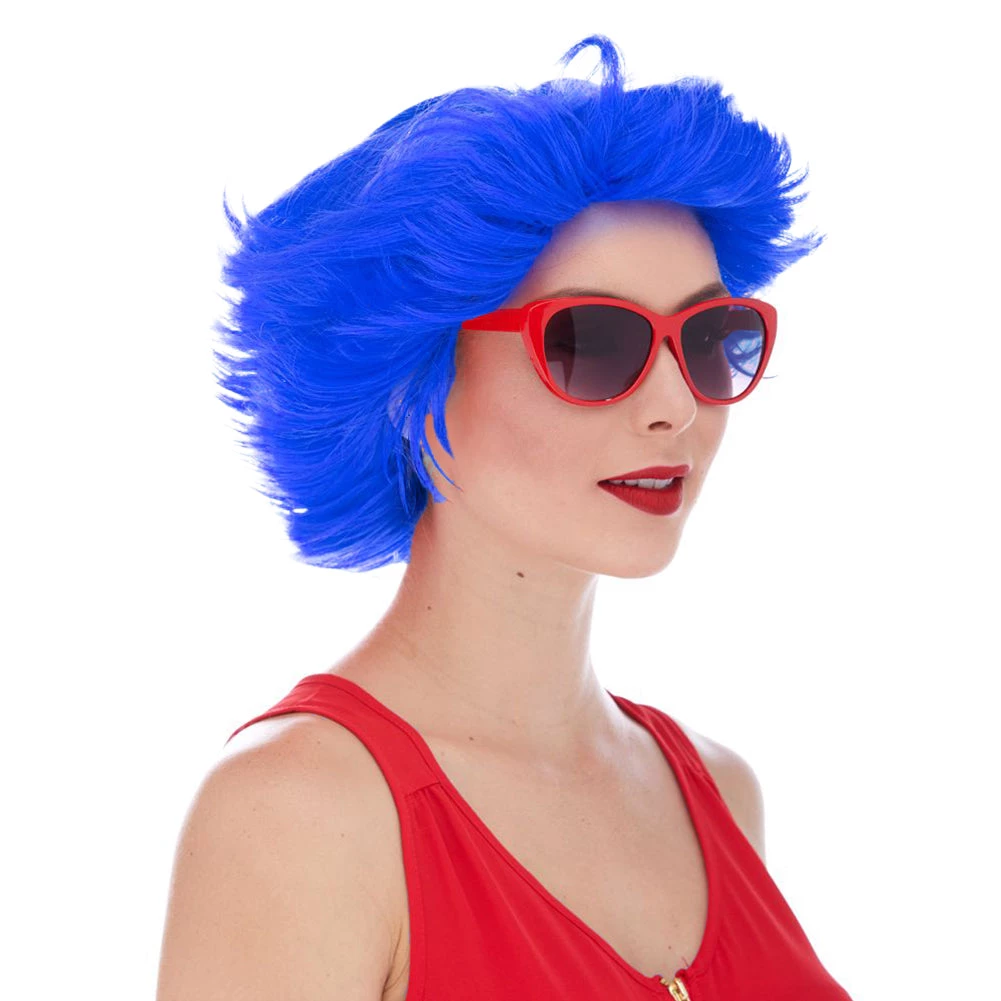 West Bay Fun Flip Clown Wig - Royal Blue 1 West Bay Fun Flip Clown Wig - Royal Blue