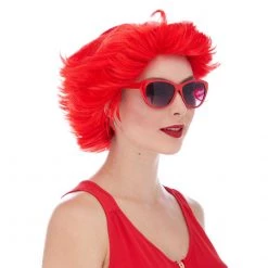 West Bay Fun Flip Clown Wig - Red Wigs By Color