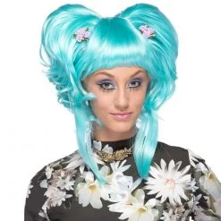 Wigs By Color Characters By West Bay Yuki Wig - Light Blue