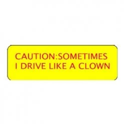 LaRock's Fun & Magic "Caution - I Drive Like A Clown" Engraved Pins